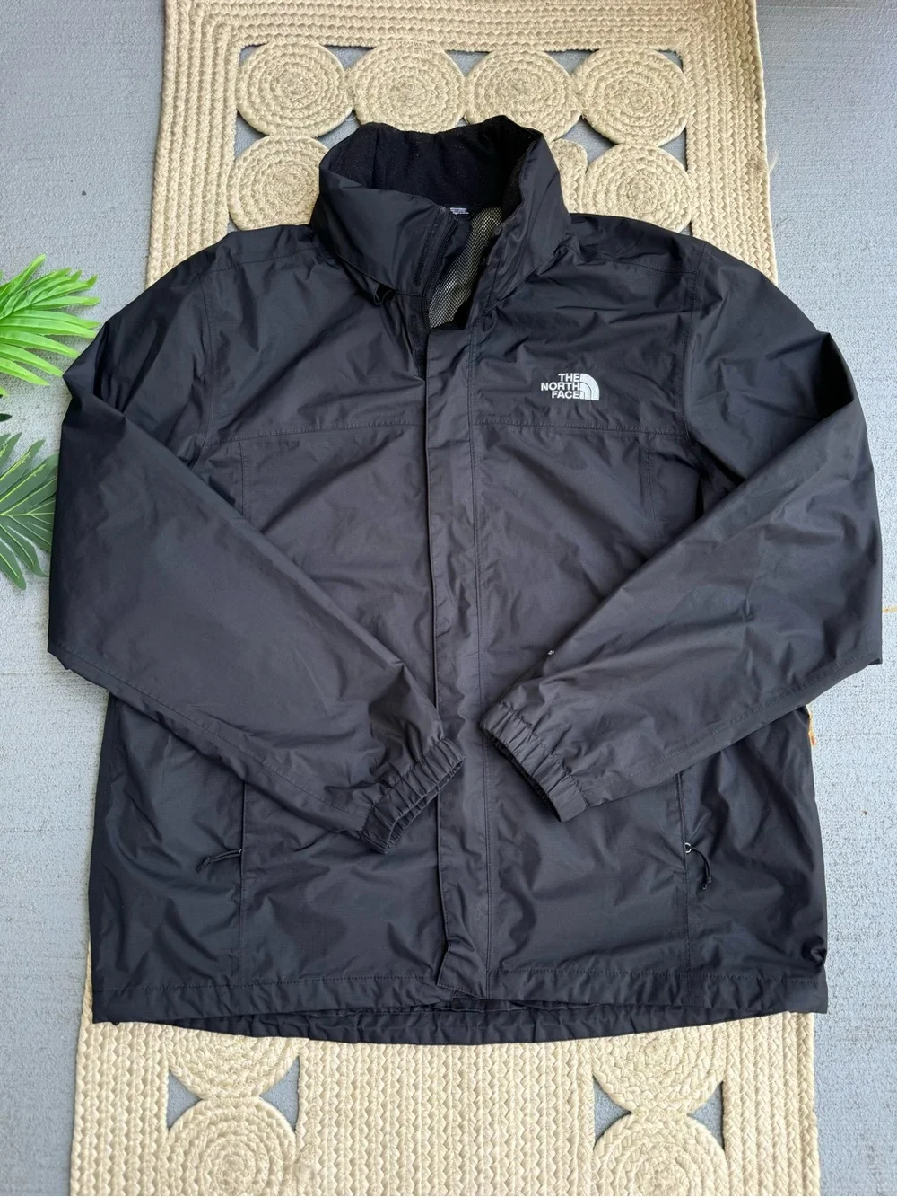 The North Face Black Waterproof Rain Windbreaker Jacket Men's Size XL